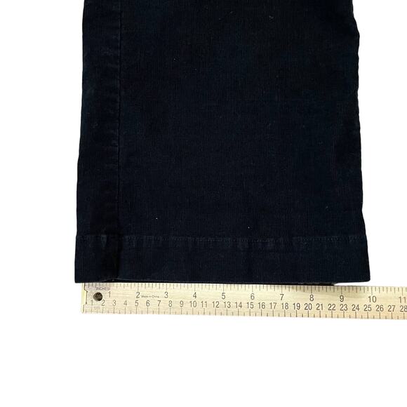 LL Bean Corduroy Pants Women's 10 Regular Black Straight Wide Leg 0GLV2 - Picture 10 of 11